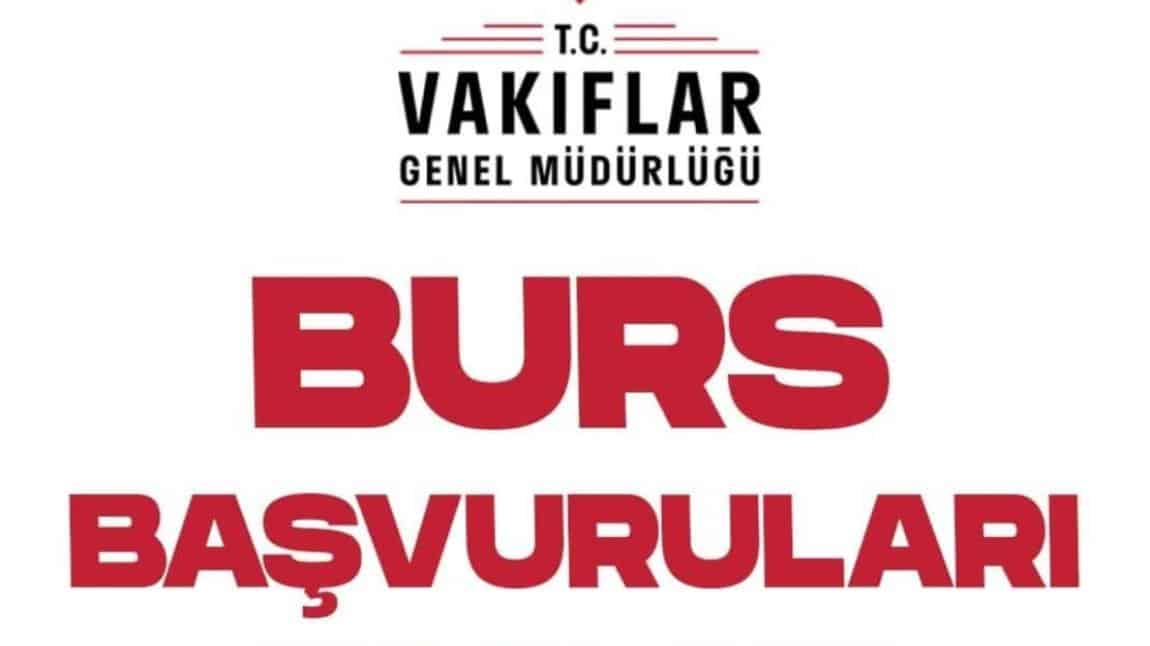 Vakıflar Genel Müdürlüğü Burs Başvurusu Duyurusu